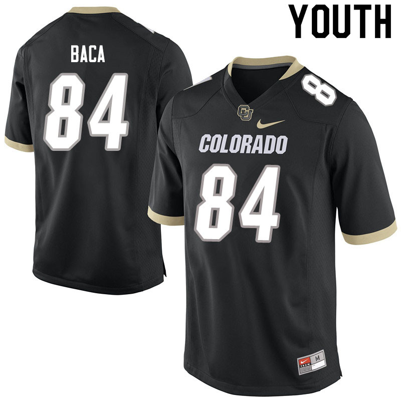 Youth #84 Clayton Baca Colorado Buffaloes College Football Jerseys Sale-Black - Click Image to Close